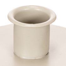 Produkt Metalowy świecznik w kolorze matowego beżu, mały świecznik na świece stożkowe, 8 cm, 3 sztuki