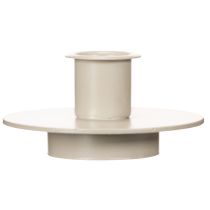 Produkt Metalowy świecznik w kolorze matowego beżu, mały świecznik na świece stożkowe, 8 cm, 3 sztuki
