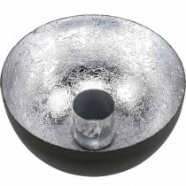 Produkt Świecznik Czarny Srebrny Świecznik sztyft Ø10cm W5cm