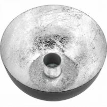 Produkt Świecznik Czarny Srebrny Świecznik Ø13cm W6,5cm