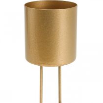 Świecznik na patyczek złoty świecznik metalowy Ø5cm 4szt