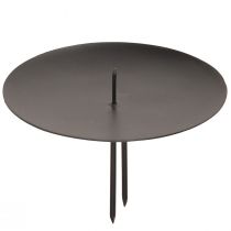 Produkt Świecznik wtykowy metalowy czarny Ø9cm 4 szt