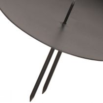 Produkt Świecznik wtykowy metalowy czarny Ø9cm 4 szt