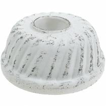 Produkt Świecznik forma do pieczenia ciasta Bundt Shabby Chic biały Ø7,2cm wys.3cm 2 szt.