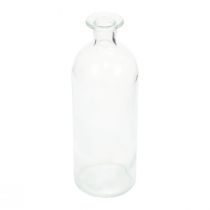 Świecznik butelki dekoracyjne mini wazony szkło przezroczyste wys. 19,5cm 6szt
