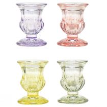 Produkt Świeczniki szklane Świeczniki ze szkła kolorowego Ø5cm W6cm 4szt