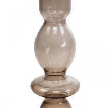 Świecznik szklany świecznik sztyftowy świecznik 18,5cm 2szt