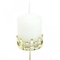 Produkt Świecznik na tealight Korona, Dekoracja na świece Boże Narodzenie, Świecznik na wieniec adwentowy Złoty Ø5,5cm 4szt.