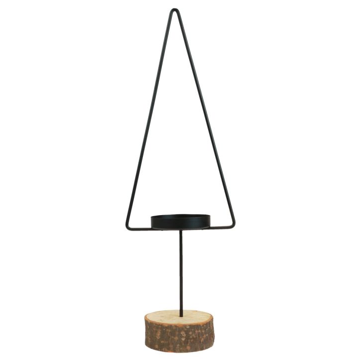 Produkt Świecznik Świąteczny, świecznik na tealighty metalowy czarny 37cm