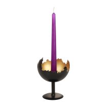Dekoracja stołu Świąteczny świecznik metalowy 15,5cm Ø12cm
