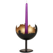Dekoracja stołu Świąteczny świecznik metalowy 19cm Ø15cm