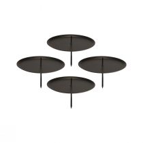 Produkt Świecznik wtykowy czarny Świecznik adwentowy Ø6cm 4 szt