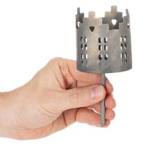 Produkt Podgrzewacz i świecznik z kolcem, wzór domku, 6 cm, 2 sztuki