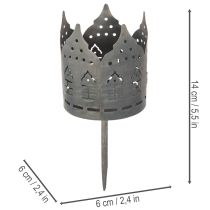 Produkt Podgrzewacze z kolcem, podstawki w kształcie domku na świece filarowe, 6 cm, 2 sztuki
