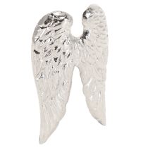 Produkt Szpilki do świec świąteczne skrzydła anioła srebrne 4×7cm 4 szt.
