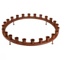 Produkt Pierścionek na 24 świece świecznik brązowy metalowy 43cm