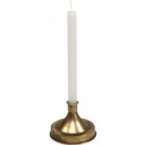 Produkt Świecznik Złoty metalowy świecznik Antyczny wygląd H8.5cm
