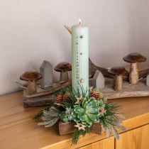 Produkt Świecznik, dekoracja stołu Boże Narodzenie, świecznik gwiazda W7cm Ø20cm/6,5cm