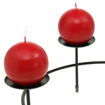 Produkt Świecznik na 4 świece czarny metalowy dekoracja stołu Ø23,5cm 2szt