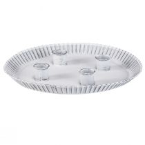 Produkt Forma na ciasto ze świecznikami i 4 świecznikami w kolorze białym Ø25cm