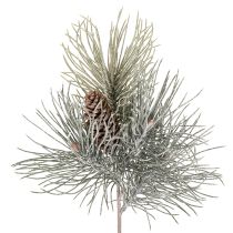Produkt Sztuczna gałązka sosnowa z szyszkami, zimowa, 40cm