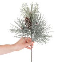 Produkt Sztuczna gałązka sosnowa z szyszkami, zimowa, 40cm