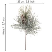 Produkt Sztuczna gałązka sosnowa z szyszkami, zimowa, 40cm