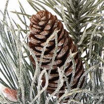 Produkt Sztuczna gałązka sosnowa z szyszkami, zimowa, 40cm