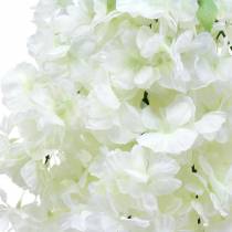 Produkt Gałąź kwiatu wiśni z 5 gałęziami, biała, sztuczna, 75 cm