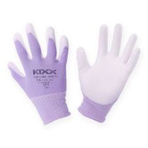 Produkt Rękawice ogrodowe Kixx białe, liliowe, rozmiar 8