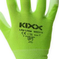 Produkt Nylonowe rękawice ogrodowe Kixx rozmiar 8 jasnozielone, limonkowe