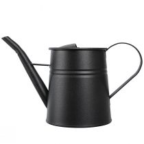 Produkt Stylowa, mała, dekoracyjna konewka, metal czarny, 30x13x17cm, 1,7l, doniczka, dekoracja mieszkania/balkonu