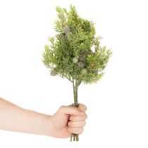 Produkt Sztuczna gałązka iglasta z szyszkami jako sztuczna dekoracja stołu, 39cm, 4 sztuki