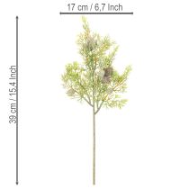 Produkt Sztuczna gałązka iglasta z szyszkami jako sztuczna dekoracja stołu, 39cm, 4 sztuki