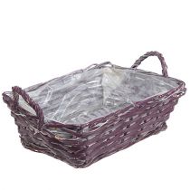 Kosz kwadratowy 29cm x 23cm H10cm ciemnofioletowy
