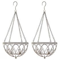 Produkt Kosz wiszący metalowy kosz na kwiaty antyczny wygląd Ø25cm H56cm