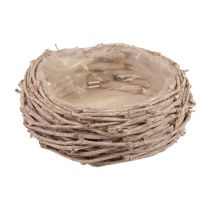 Kosz wiklinowy Kosz na rośliny myty na biało Ø20cm W10cm