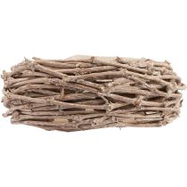 Kosz wiklinowy Kosz na rośliny myty na biało Ø25cm W11cm
