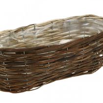 Kosz do sadzenia, dekoracji kwiatów, drewniany kosz natura L35cm 11,5cm