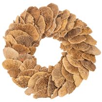 Produkt Wianek z grzybów drzewnych, kolor naturalny, do dekoracji drzwi lub ściany, 37 cm