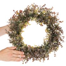 Produkt Sztuczny wianek eukaliptusowy, dekoracja jesienna, okrągły, 45 cm