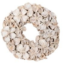 Produkt Wieniec z kwiatem lotosu, naturalna dekoracja, suszone kwiaty, 35 cm