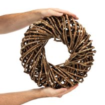 Produkt Wianek z gałązek naturalnych, okrągły wianek rattanowy do samodzielnego wykonania, 35 cm