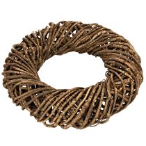 Produkt Wieniec dekoracyjny z gałązek naturalnych, wianek rattanowy, okrągły, duży, 45cm.