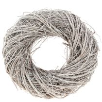 Produkt Wieniec Wiąz Biały Dekoracyjny Wieniec Bielony Naturalny Wieniec Ø25cm