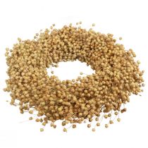 Produkt Boho wianek dekoracyjny len wianek dekoracyjny wianek naturalny suchy Ø28cm