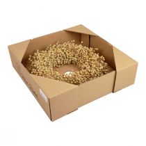 Produkt Wianek dekoracyjny boho, wianek dekoracyjny z lnu, naturalny wianek, suchy, Ø28cm