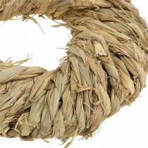 Wianek słomkowy pleciony Ø19cm wianek mini deco naturalny wianek na drzwi