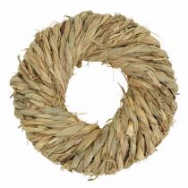 Wianek słomkowy pleciony Ø19cm wianek mini deco naturalny wianek na drzwi