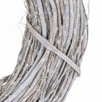Wieniec Deco Whitewashed White Ø35cm Shabby Chic Wieniec na drzwi Dekoracja stołu
